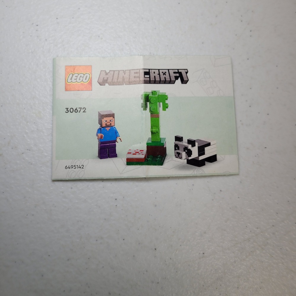 LEGO Minecraft Steve and Panda Polybag 30672 Building Instructions Booklet